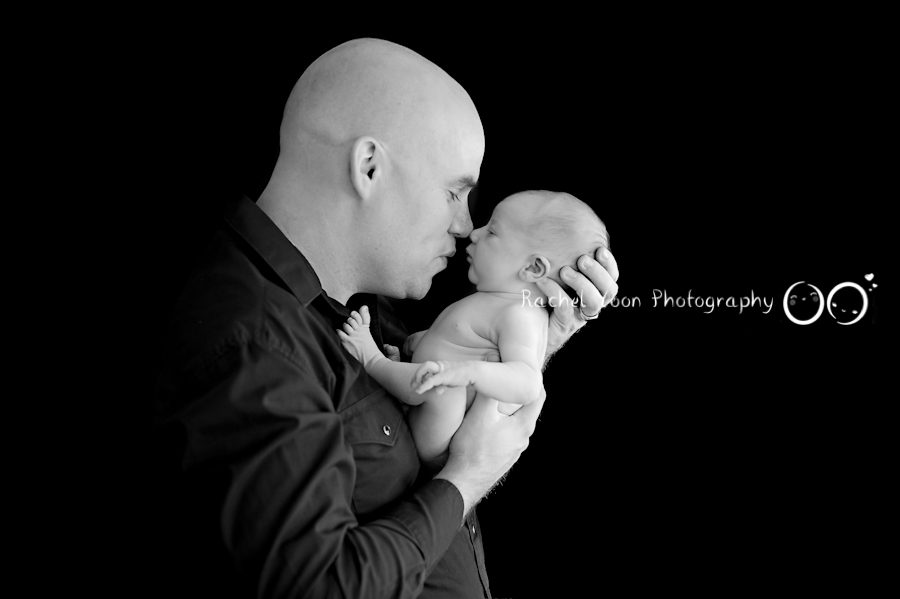 newborn baby photography - baby boy with dad