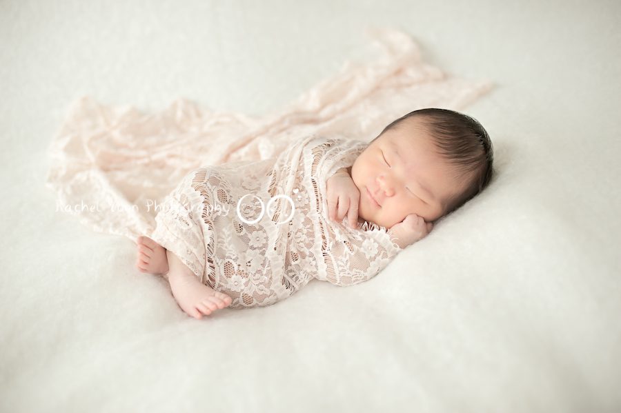 newborn photography vancouver - newborn baby girl wrapped