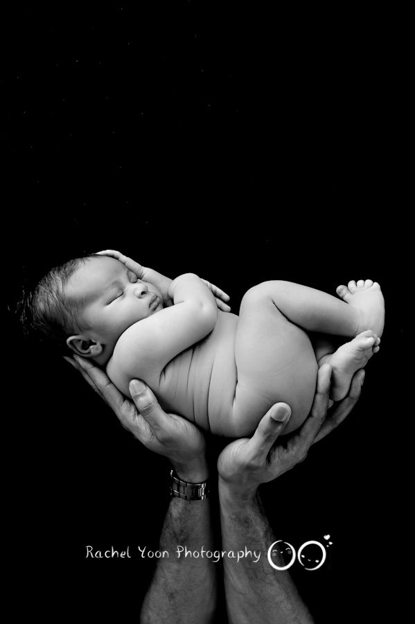 newborn photography vancouver - newborn boy lotus pose