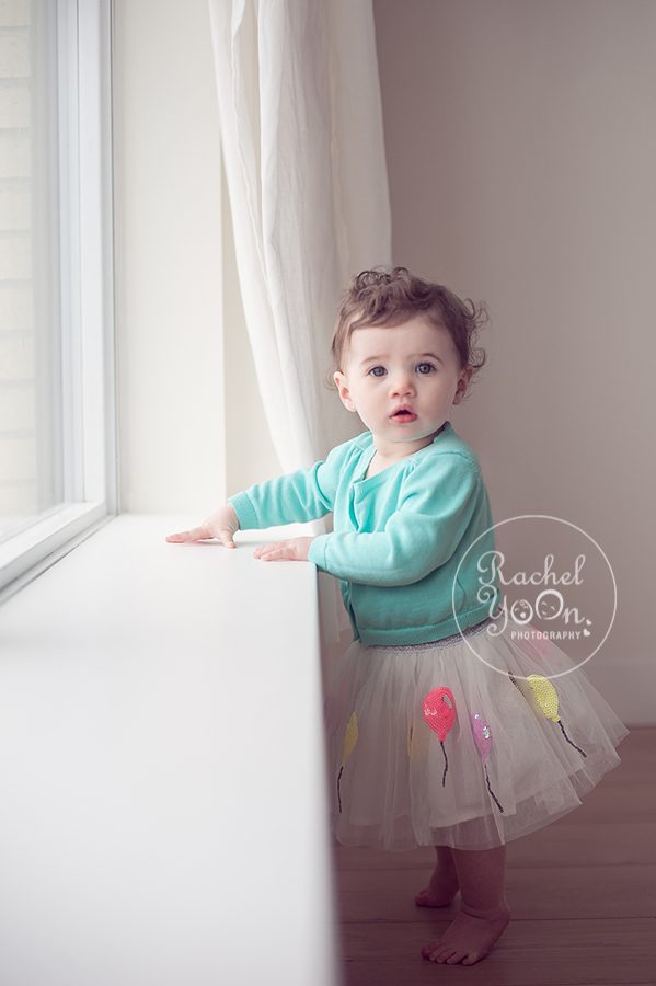 1 year old baby at studio - baby photography vancouver