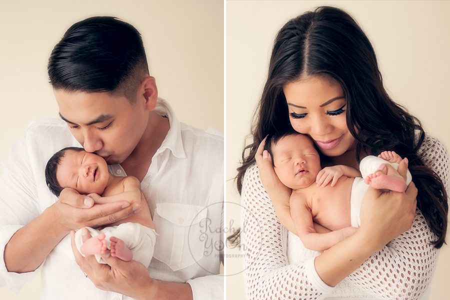 newborn baby girl with mom and dad - newborn photography vancouver