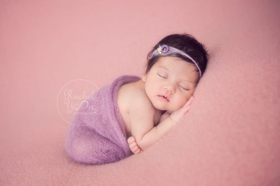 newborn baby girl taco pose - newborn photography vancouver