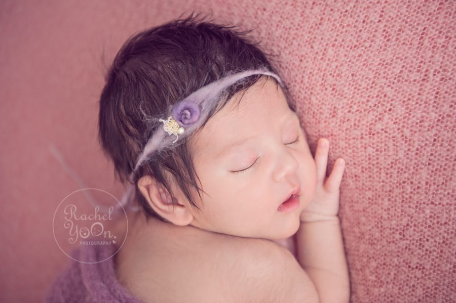 newborn baby girl closeup - newborn photography vancouver