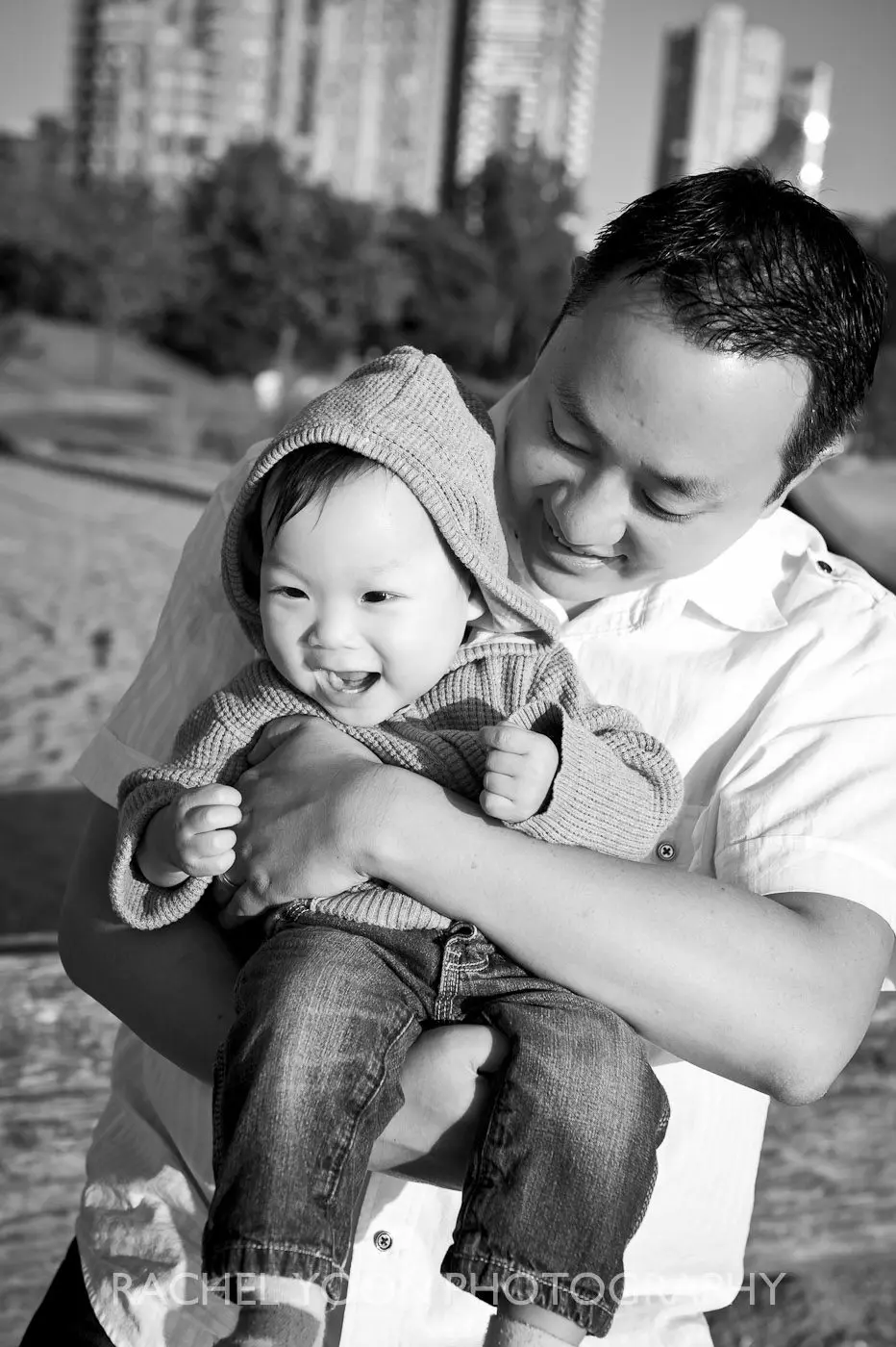 10 months old baby boy with his dad