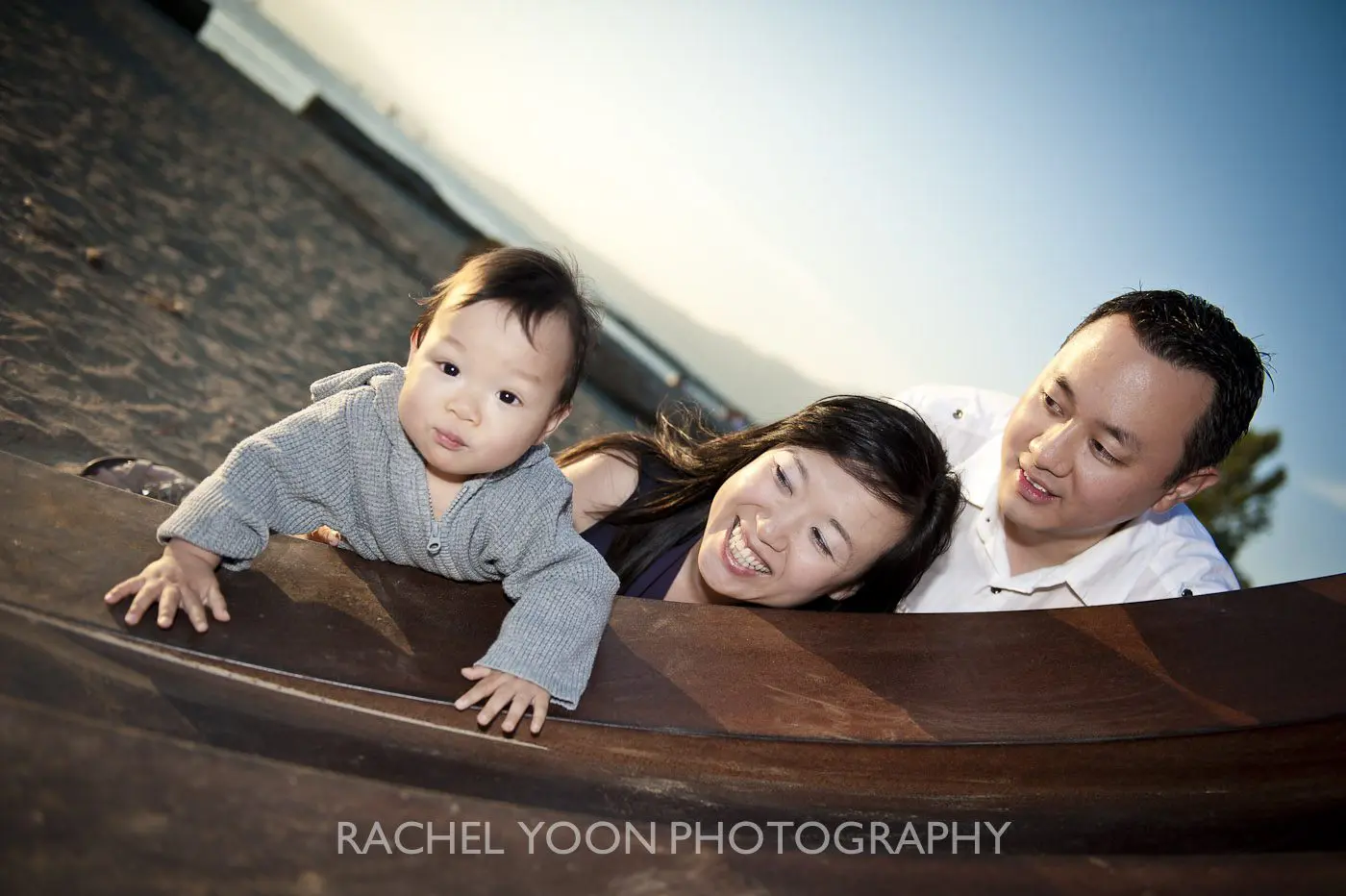 10 months old baby boy with mom and dad