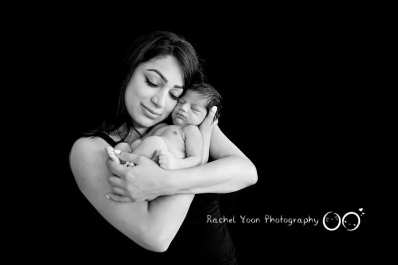 newborn photography vancouver - baby boy with mom