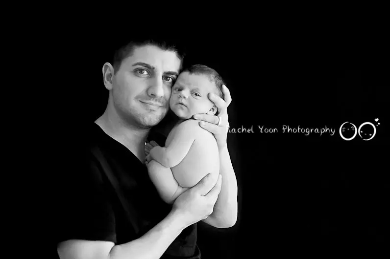 newborn photography vancouver - newborn with dad