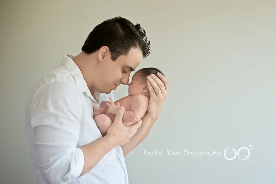 newborn photography vancouver - baby girl with dady