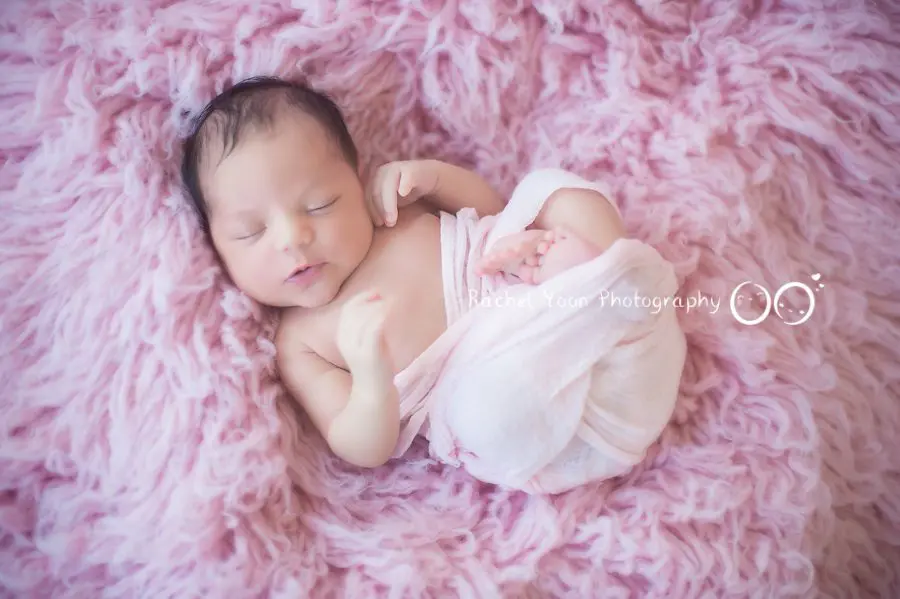 newborn photography vancouver - baby girl wrapped