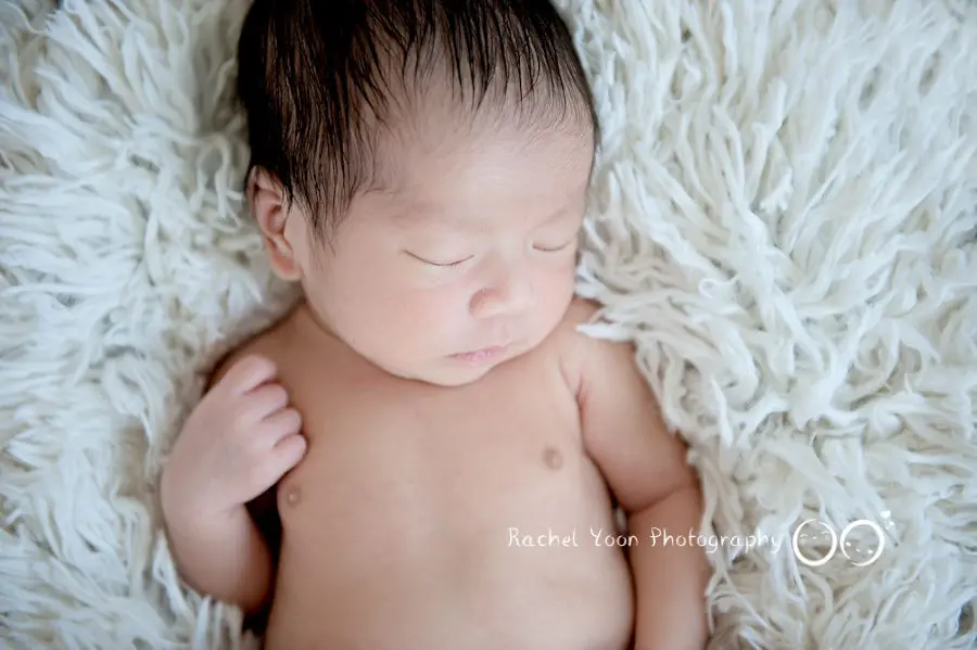 newborn photography vancouver - newborn baby boy in a basket