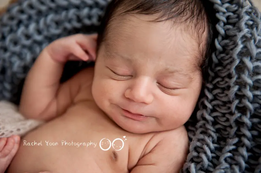 newborn photography vancouver - newborn baby boy in a basket