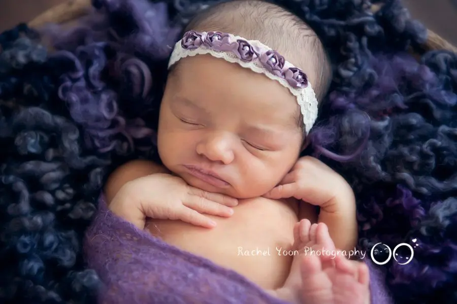 newborn baby girl closeup - newborn photography vancouver