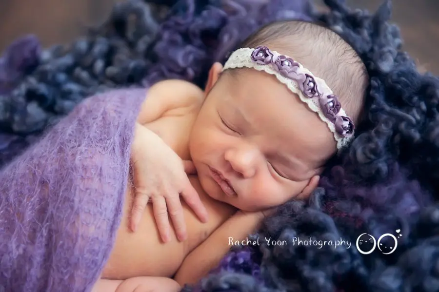 newborn baby girl closeup - newborn photography vancouver