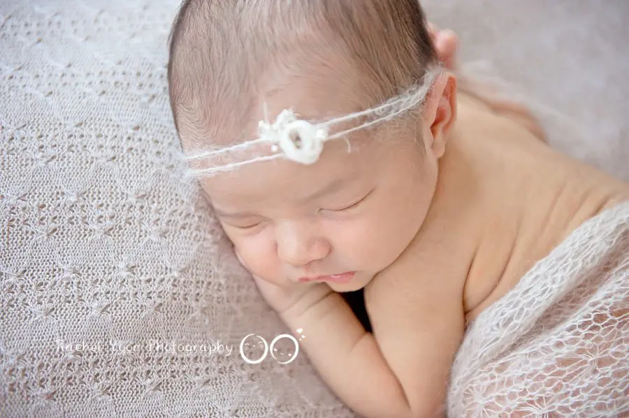 newborn baby girl closeup - newborn photography vancouver