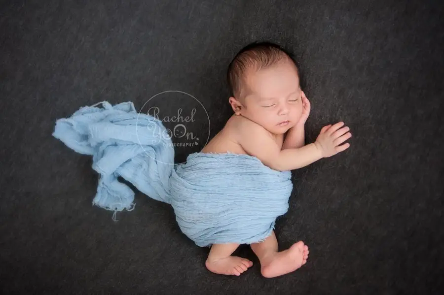 newborn baby boy on a beanbag - newborn photography vancouver