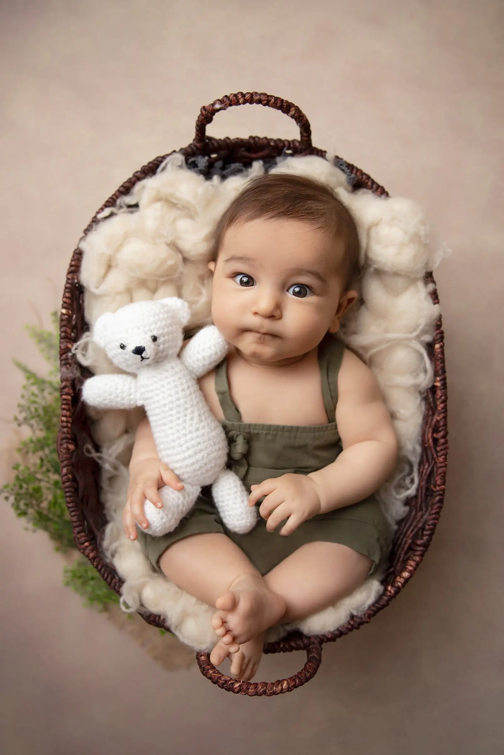 baby boy in a basket - baby photography vancouver