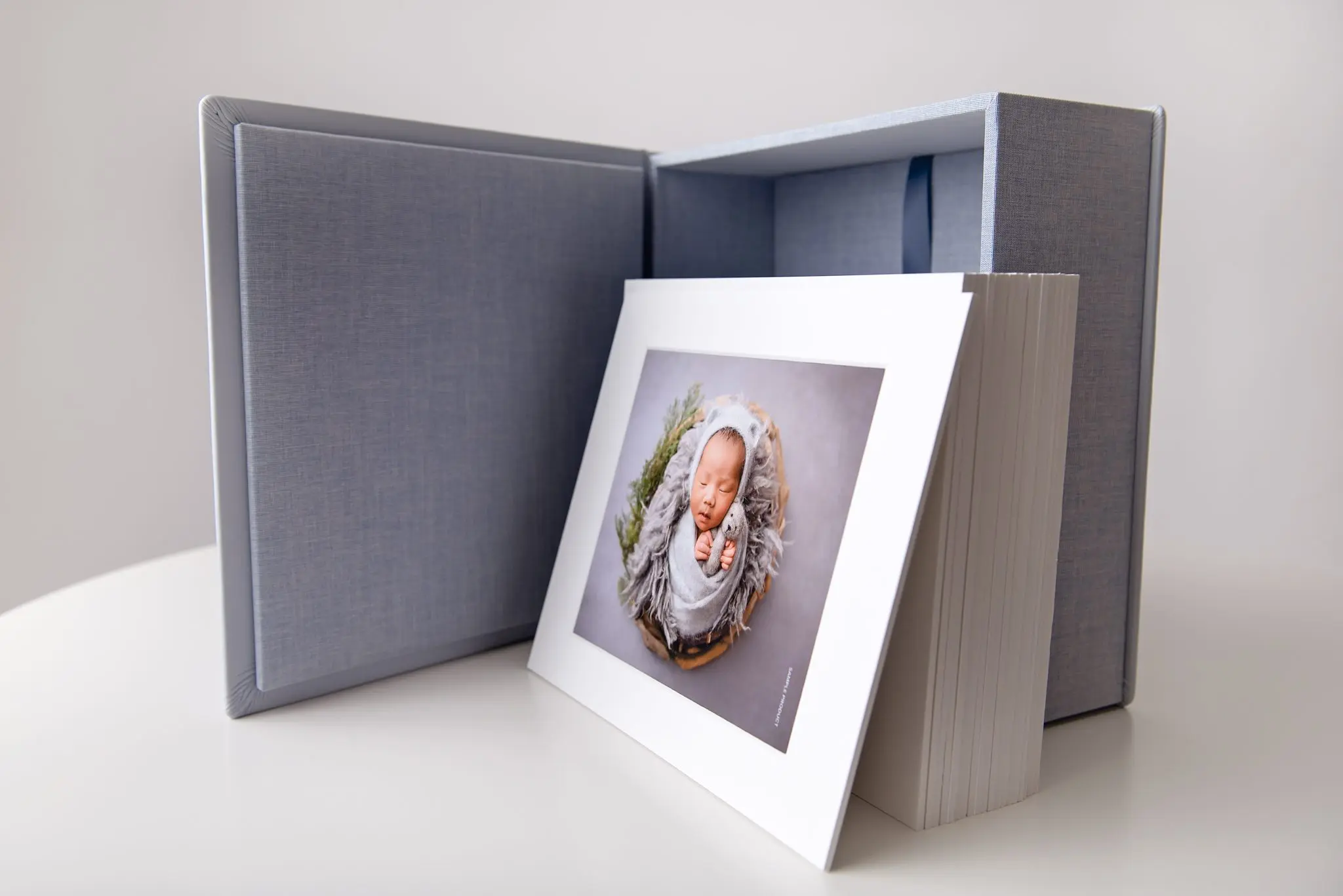 folio box prints with mat board