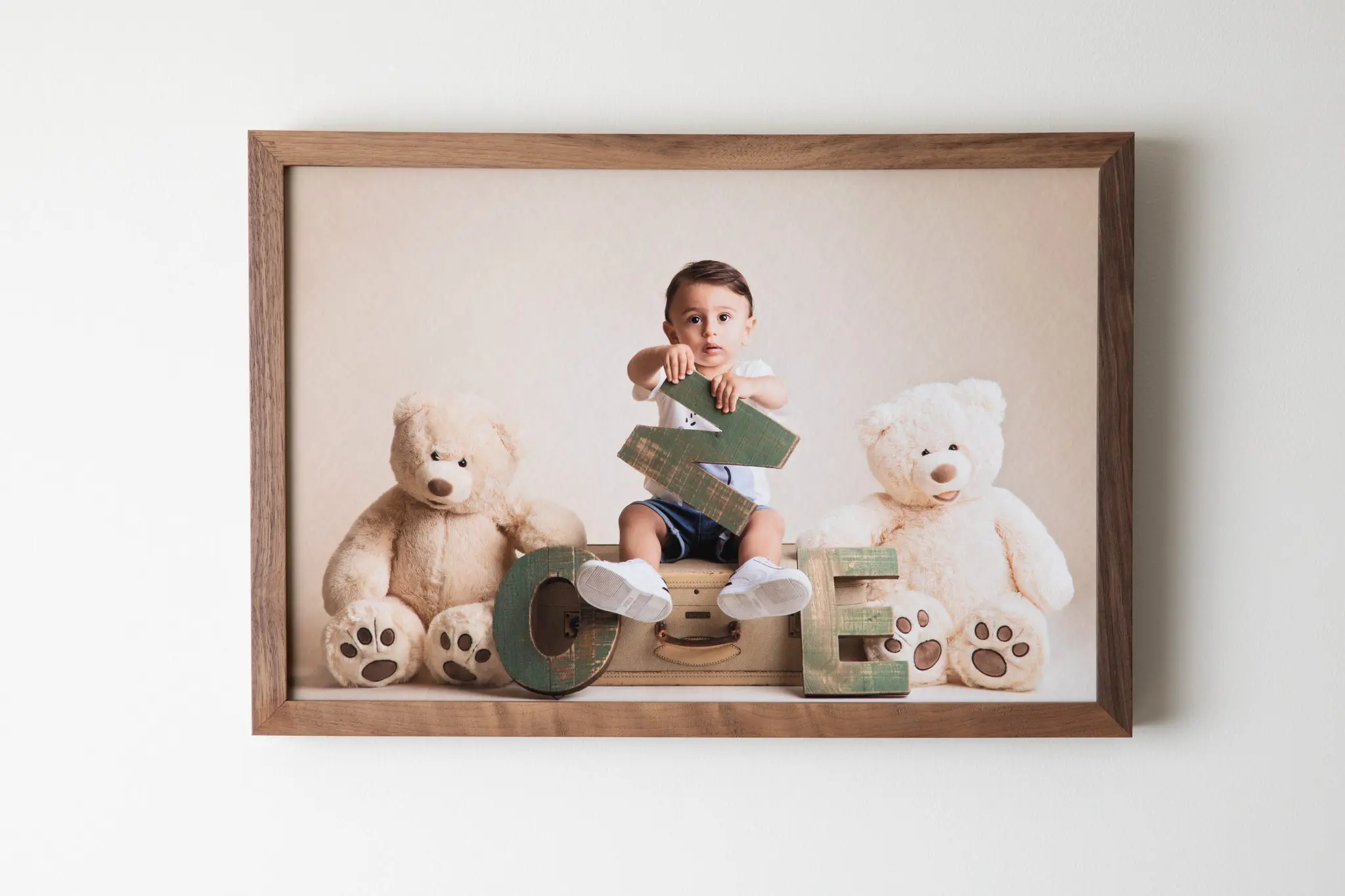 walnut framed