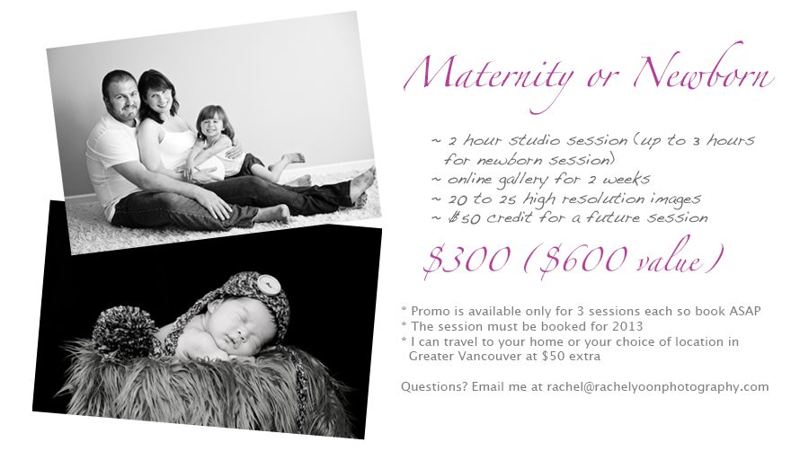 Maternity & Newborn Photography Special