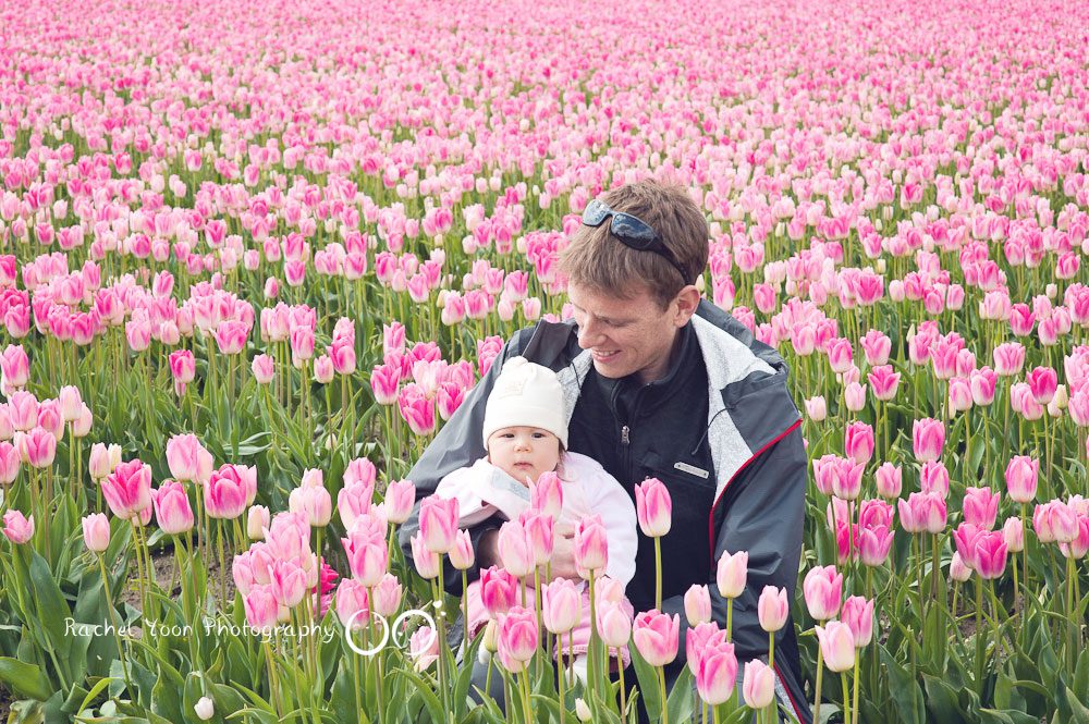 4 months old baby Julianna at Tulip Festival