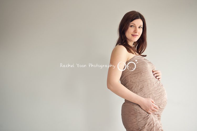 Burnaby Maternity Photography - in light chocolate fabric