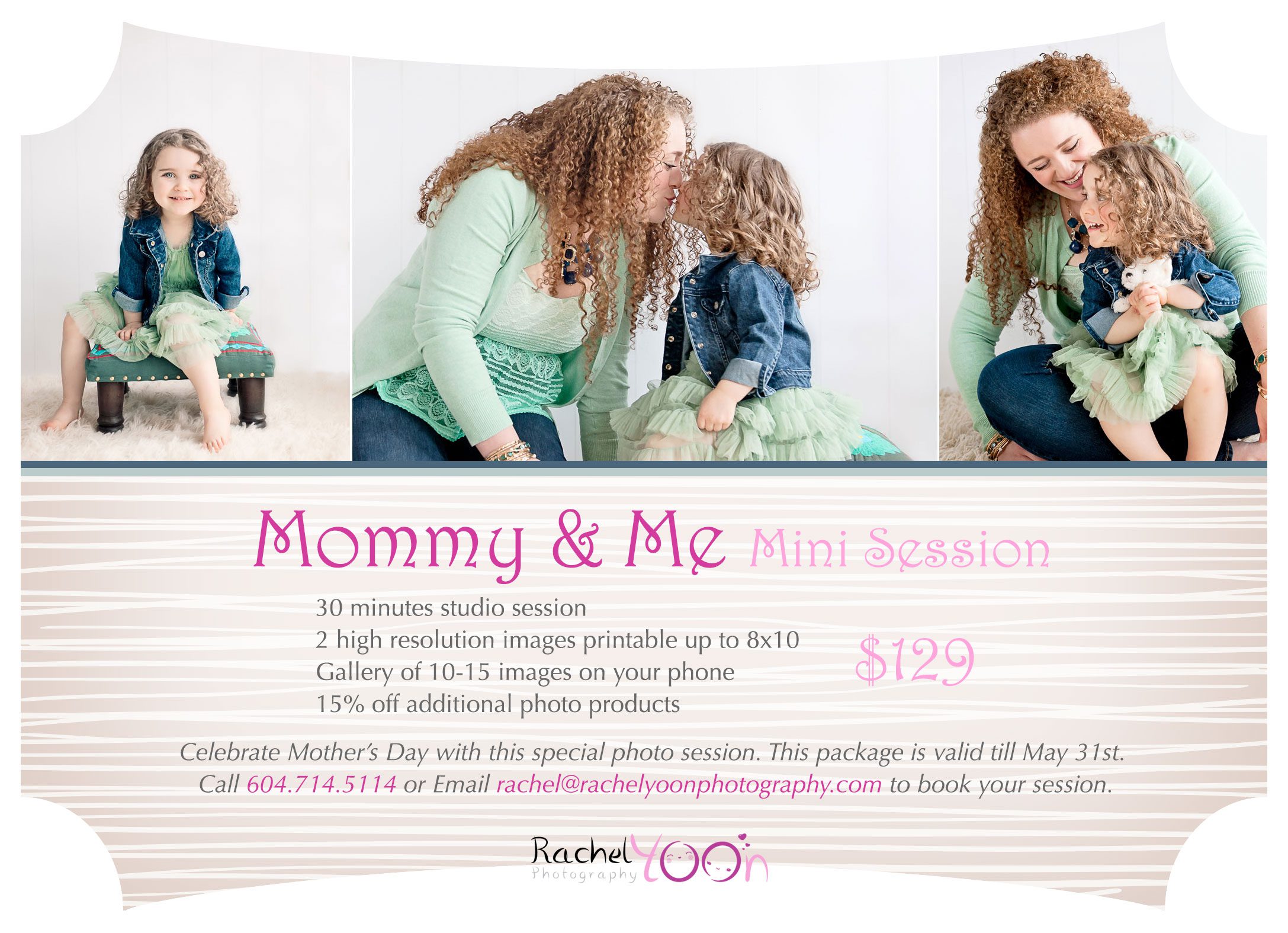 Mother's Day Gift Idea - Mommy & Me Mini Session - Photo shoot