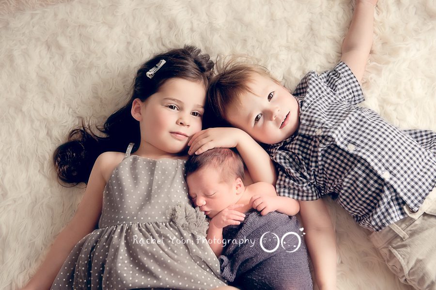 Newborn Photography Vancouver - newborn with siblings