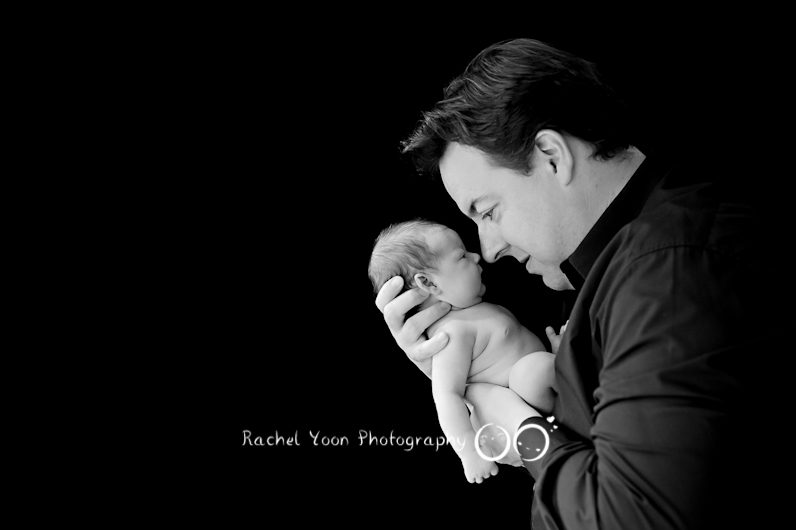 newborn photography vancouver - baby girl with dad