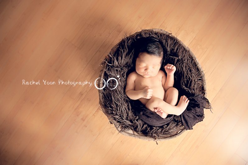 vancouver newborn photographer - newborn basket prop
