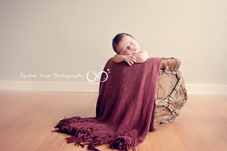 newborn photography vancouver - newborn basket prop