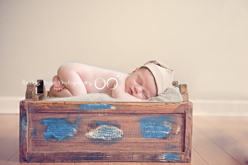newborn photography vancouver - newborn wooden box prop