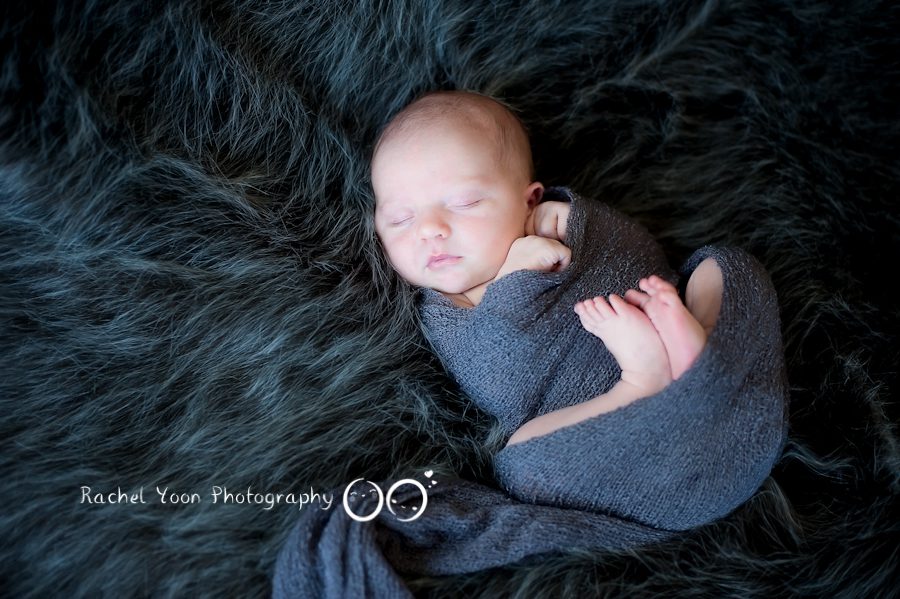 newborn baby photography - baby boy wrapped