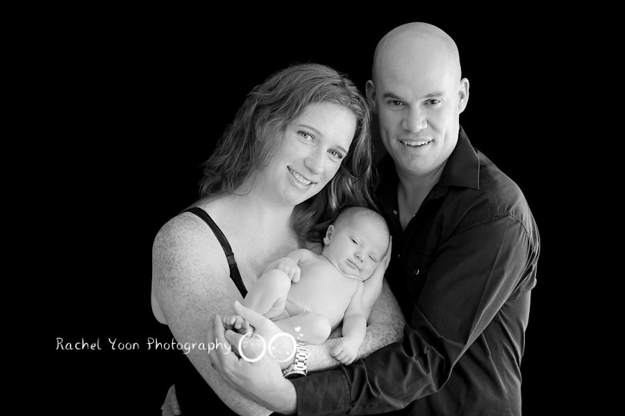 newborn baby photography - baby boy with parents