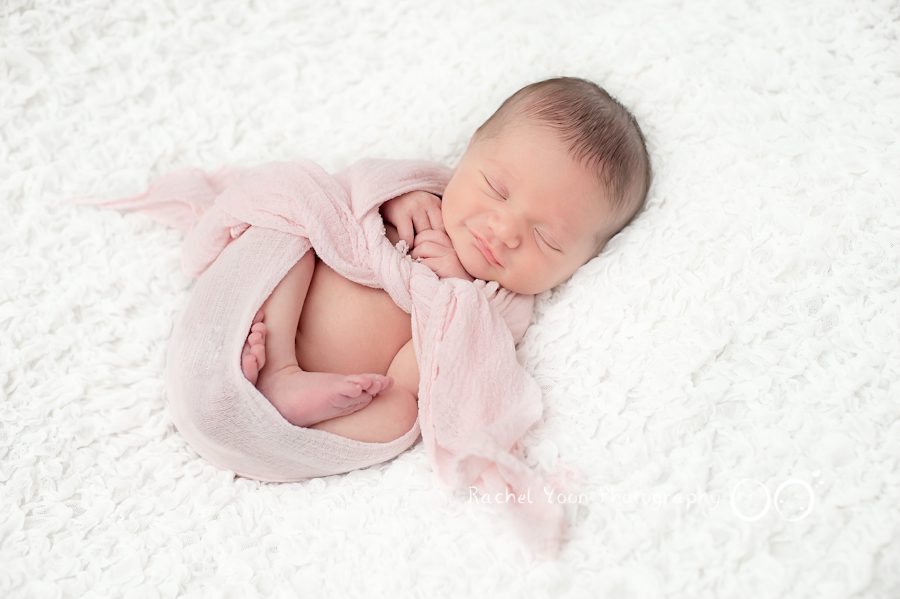 Newborn Photography Vancouver - baby girl wrapped