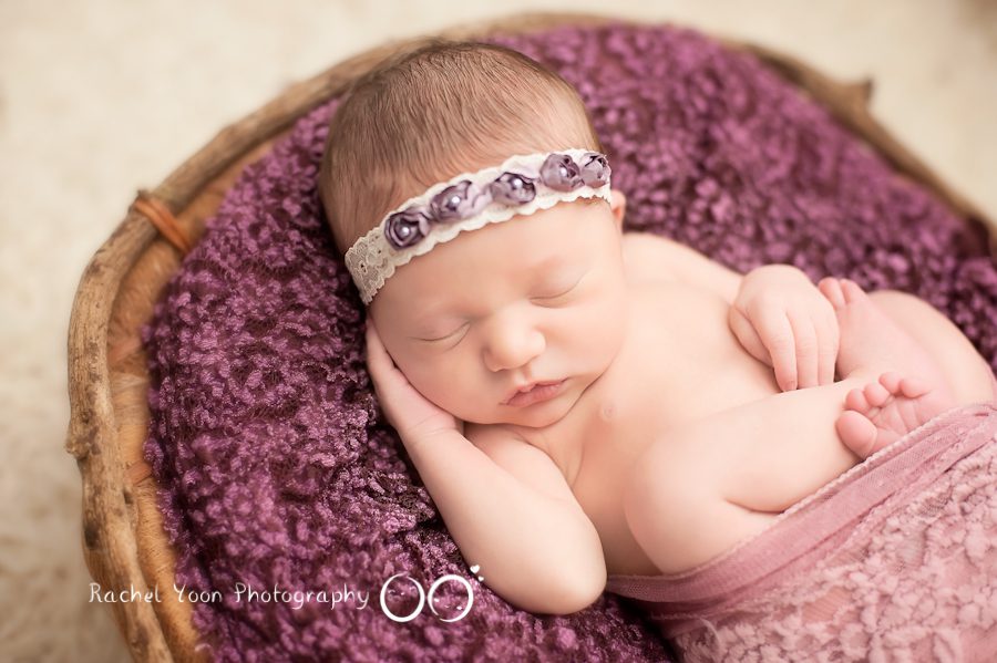 Newborn Photography Vancouver - baby girl in a basket
