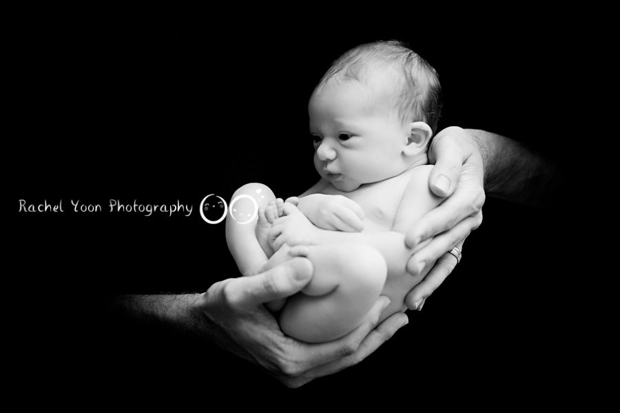 Newborn Photography Vancouver - baby girl in dad's hands