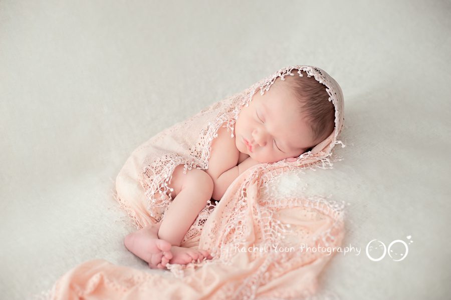 Newborn Photography Vancouver - baby girl on a beanbag