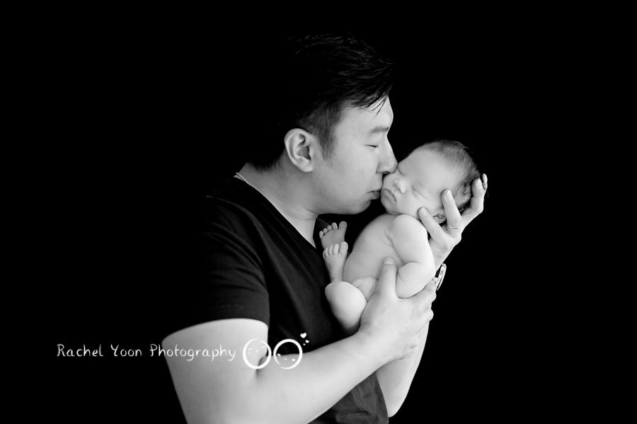 newborn photography vancouver - baby boy with dad