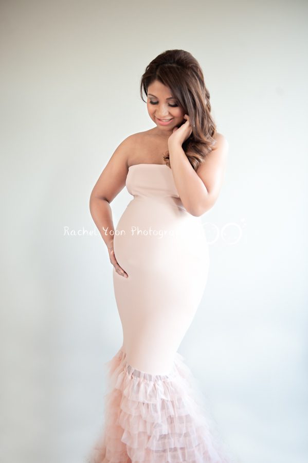 maternity photography vancouver - pink fitting gown