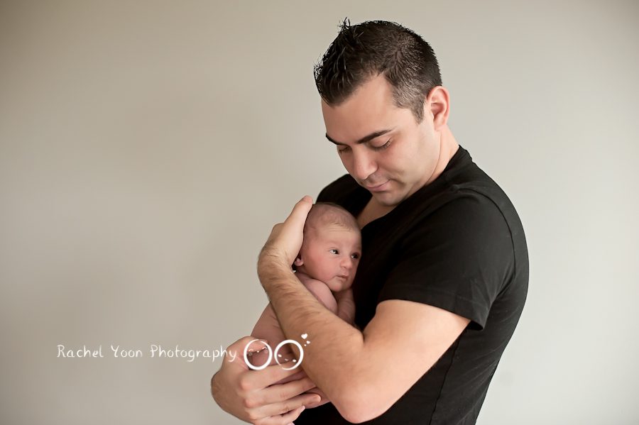 newborn photography vancouver - newborn with dad
