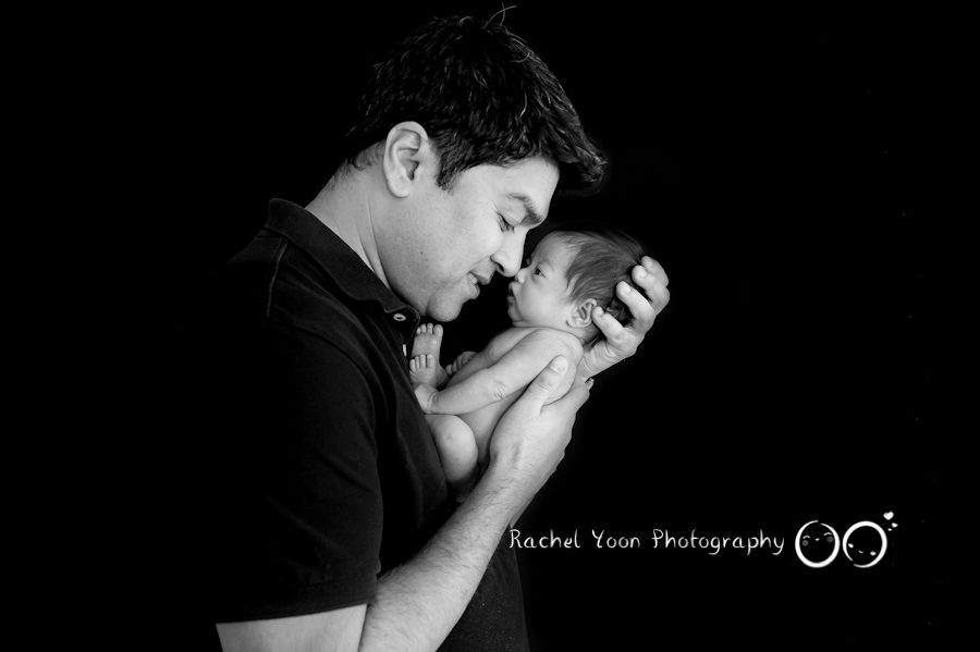 newborn photography vancouver - newborn baby girl with dad