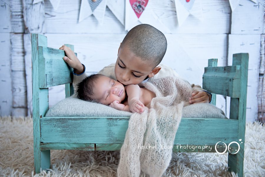 newborn photography vancouver - newborn boy with a sibling