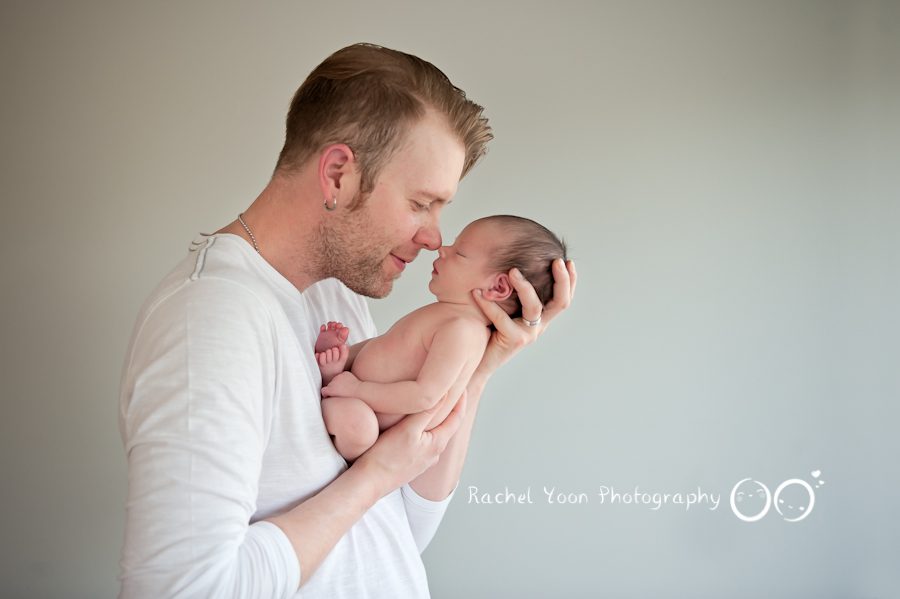 newborn photography vancouver - newborn baby boy with dad
