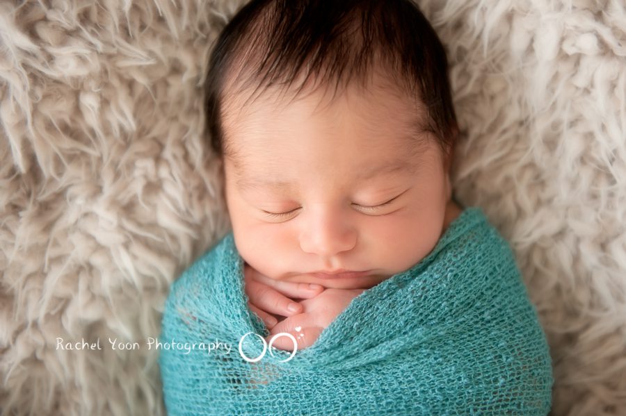 newborn photography vancouver - newborn baby boy wrapped
