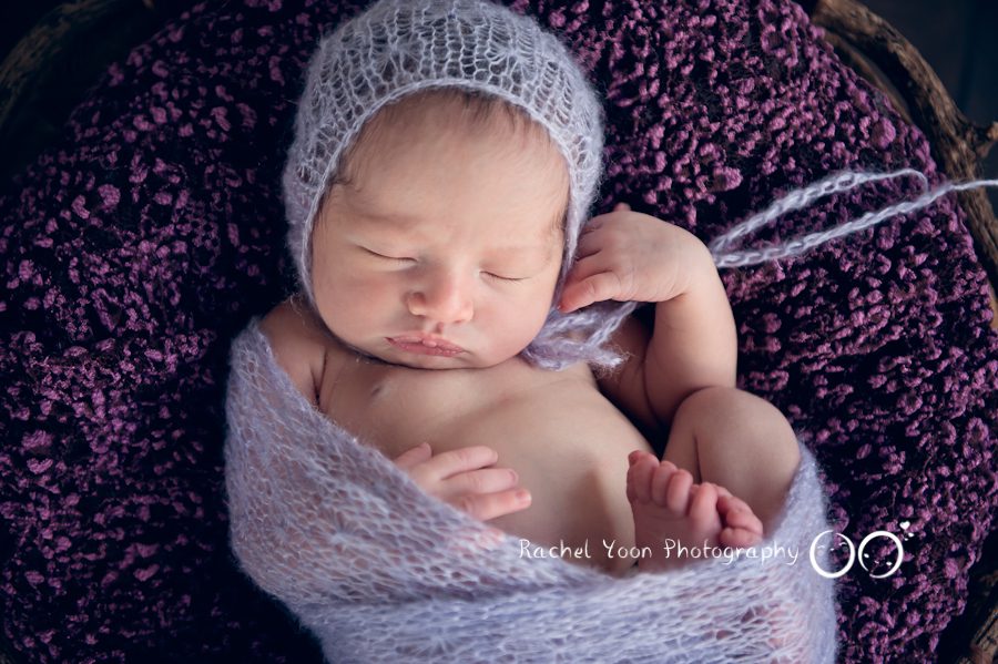 newborn photography vancouver - baby girl in a basket
