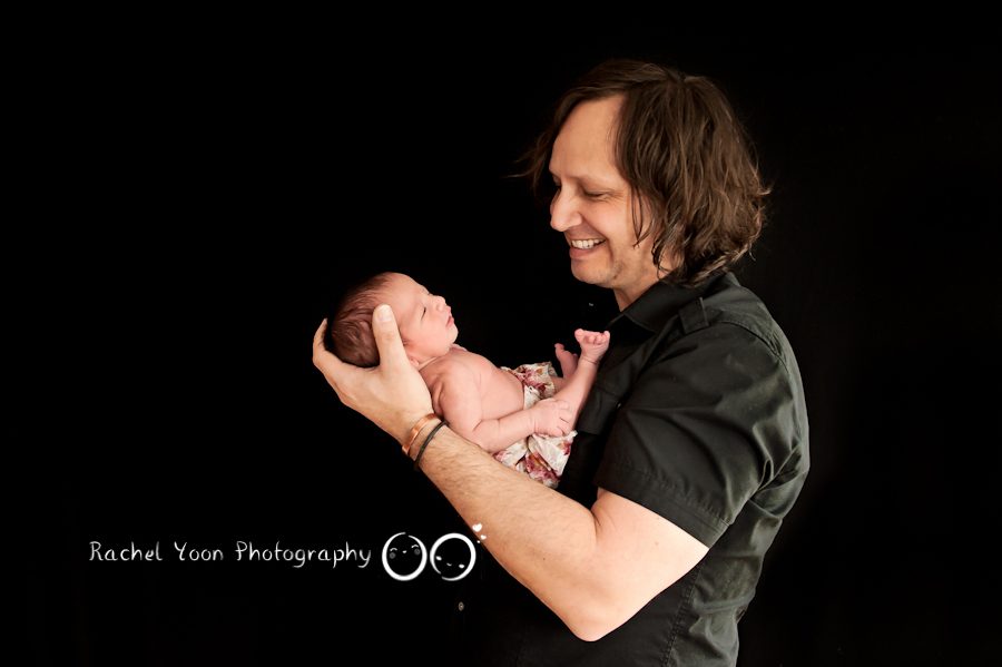 newborn photography vancouver - baby girl with dad