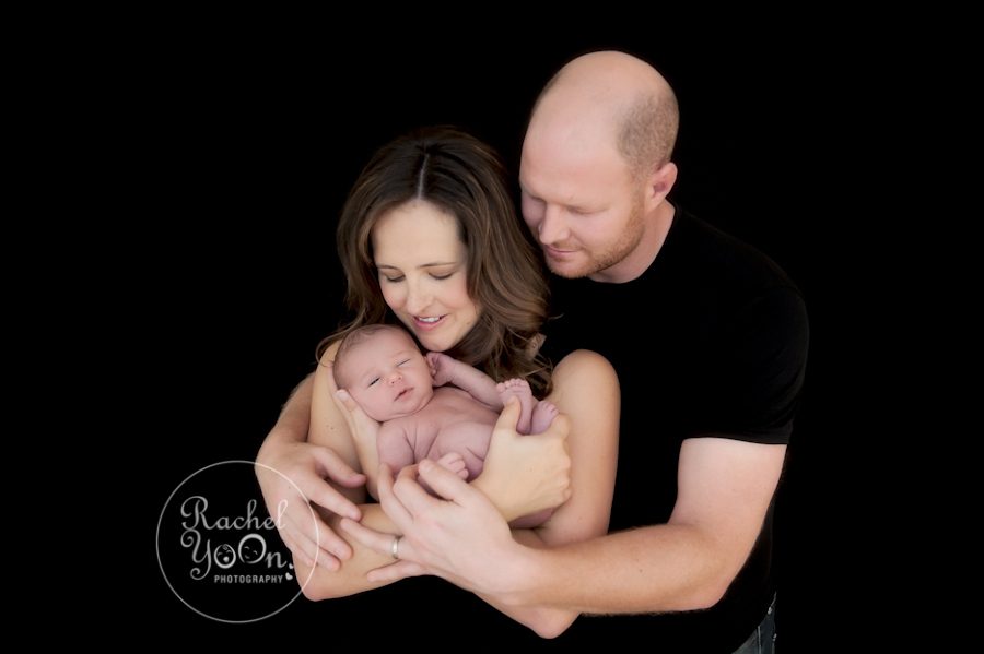 newborn baby girl with mom and dad - Vancouver Newborn Photography