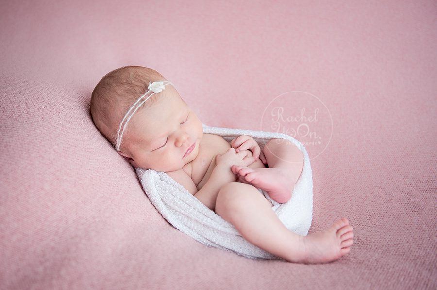 newborn baby girl wrapped - newborn photography vancouver