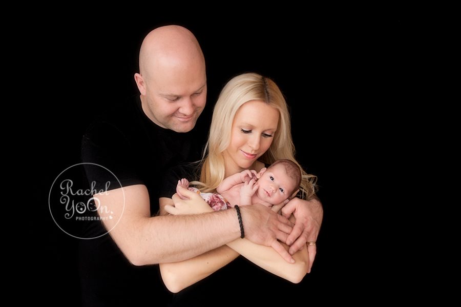 newborn baby girl with mom and dad - Newborn Photography Vancouver