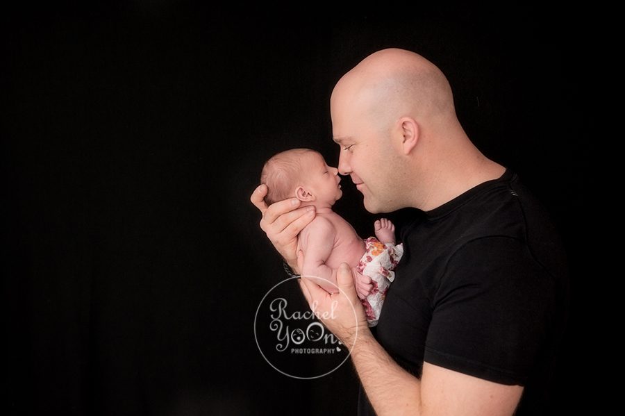 newborn baby girl with dad - Newborn Photography Vancouver